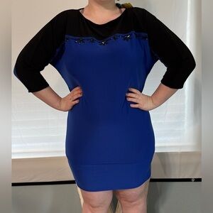 bob mackie Blue dress women small small dress blue new with tags nwt
